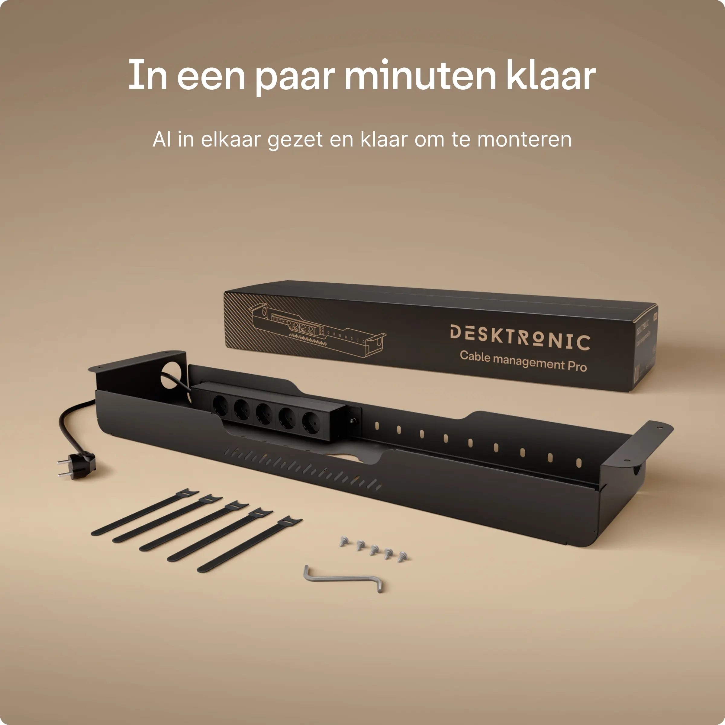 Kabelgoot voor optimaal cable management - berg alle kabels op in de bureau kabelgoot Kabelgoot voor optimaal cable management - berg alle kabels op in de bureau kabelgoot