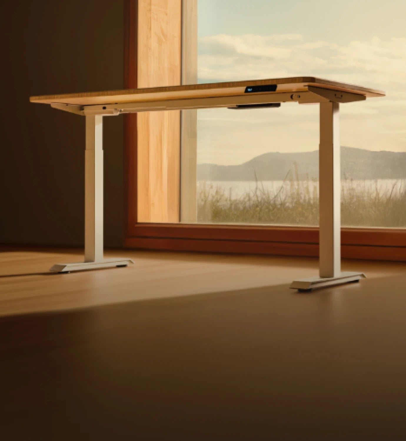 In hoogte verstelbare bureaus